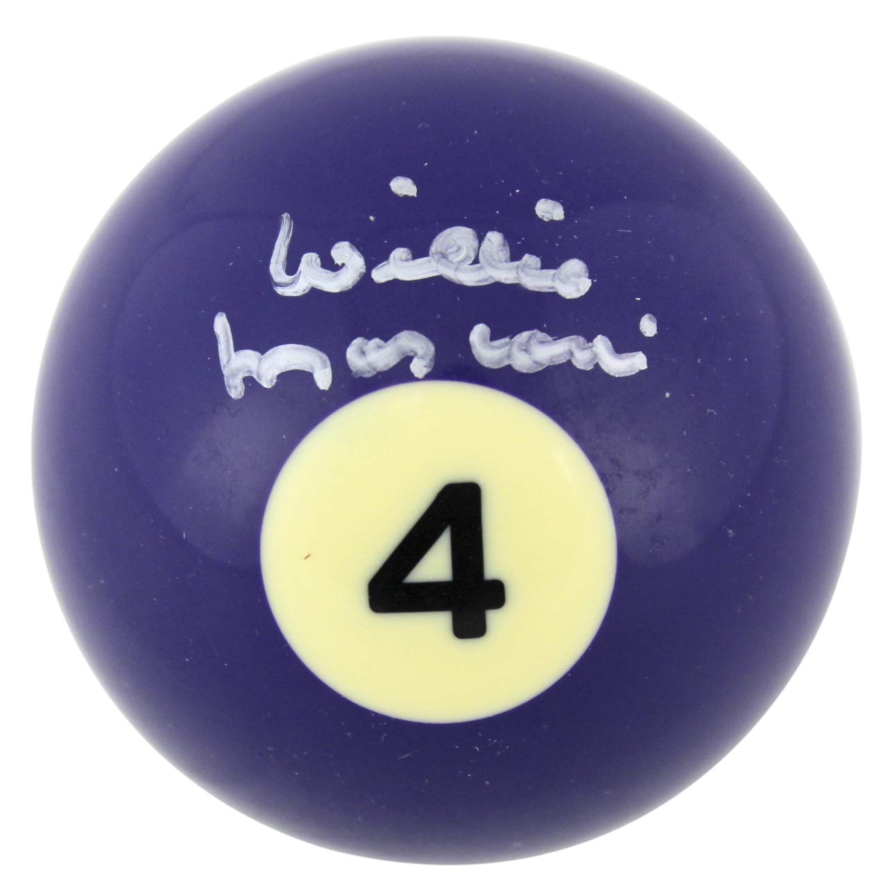 Willie Mosconi Authentic Signed #4 Billiards Pool Ball PSA/DNA #AA82176