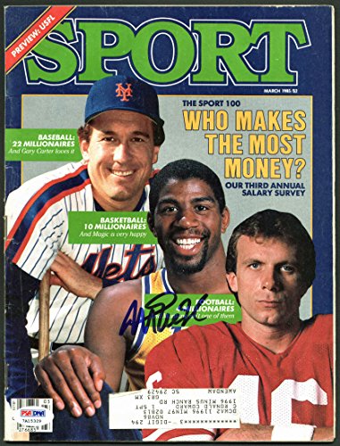 Lakers Magic Johnson Authentic Signed 1985 Sports Illustrated PSA ITP #7A15329