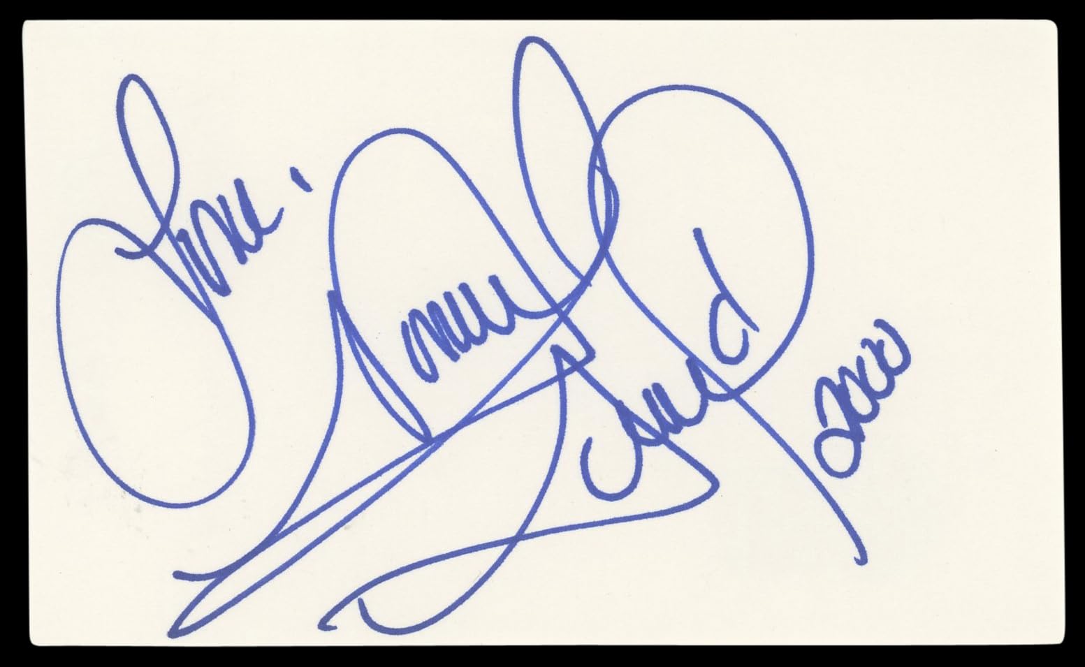 Monica Arnold Big Momma's House "Love" Signed 3x5 Index Card BAS #BL98911