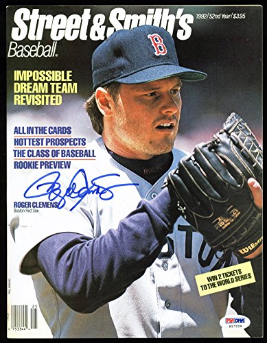 Red Sox Roger Clemens Signed 1992 Street & Smith's Magazine PSA/DNA #H17229