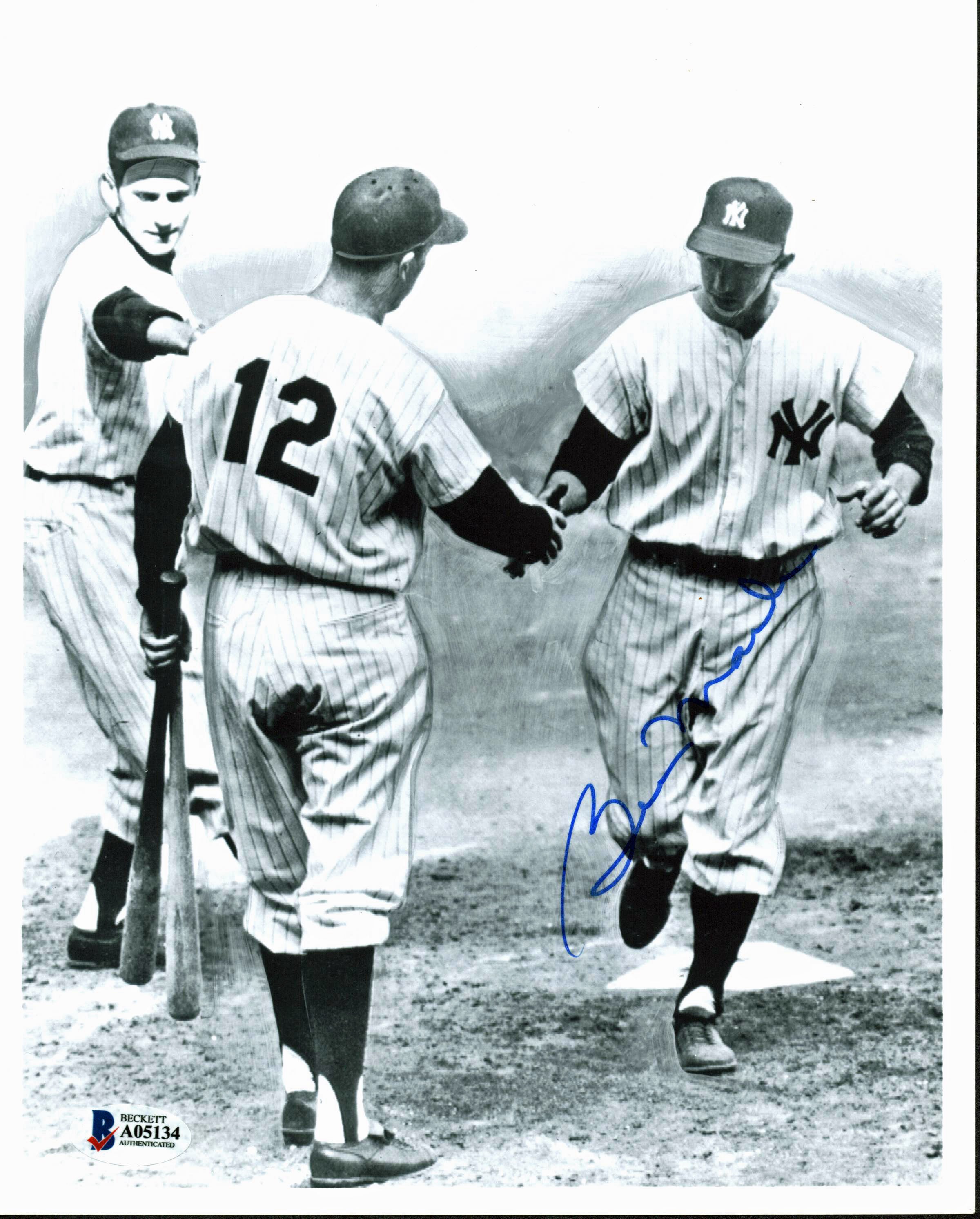 Yankees Billy Martin Authentic Signed 8x10 Black & White Photo BAS #A05134