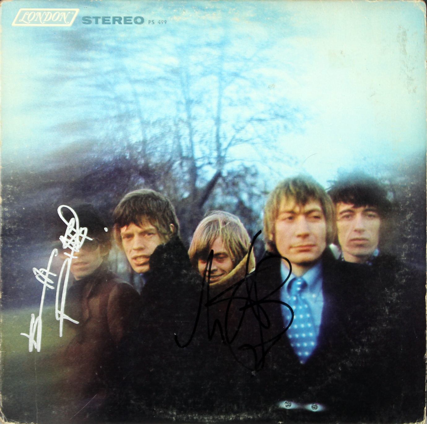 Rolling Stones Keith Richards & Charlie Watts Signed Album Cover W/ Vinyl BAS