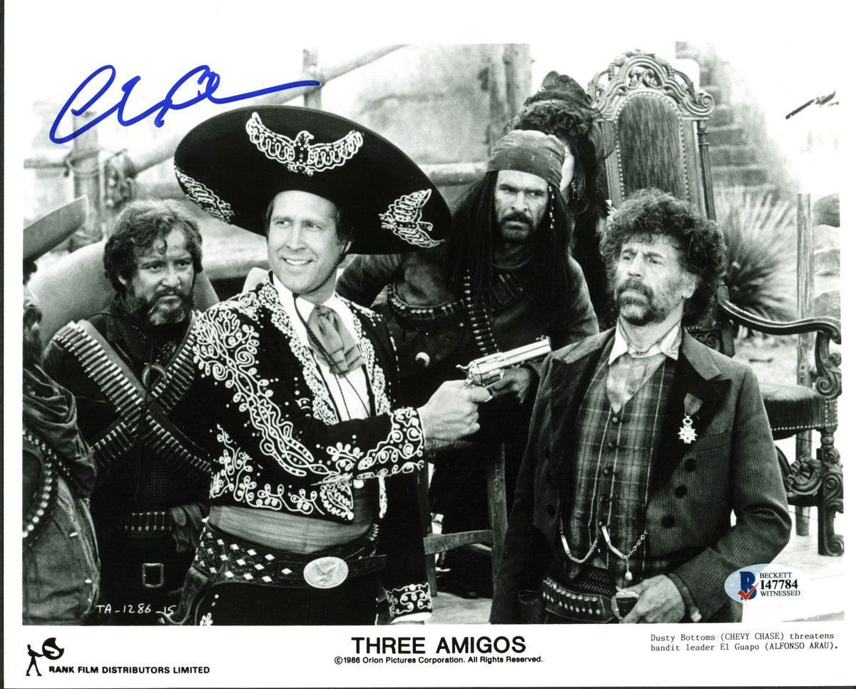 Chevy Chase Three Amigos Authentic Signed 8X10 Promo Photo BAS Witnessed #I47784