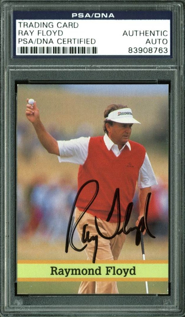 Ray Floyd Authentic Signed Card Fax Pax Golf #12 Autographed PSA/DNA Slabbed