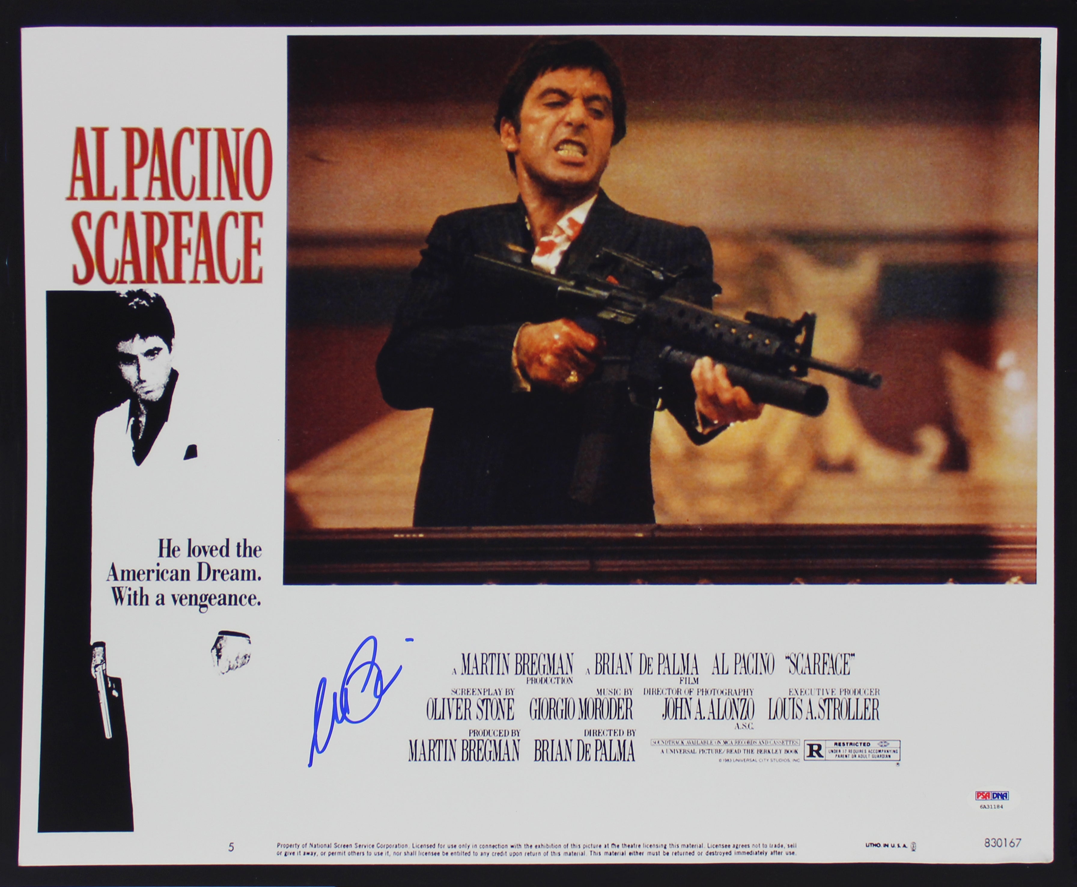 Al Pacino Scarface Authentic Signed 16x20 Photo Auto Graded 10! PSA Itp #6A31184