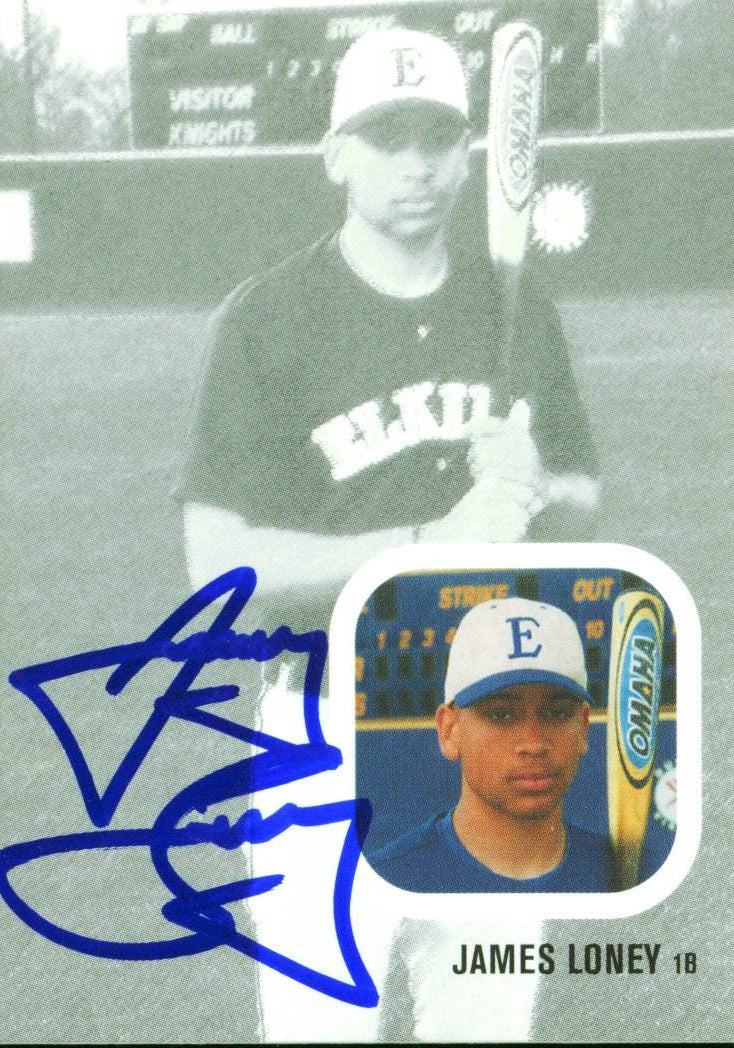 Rays James Loney Authentic Signed Card 2002 Just Minors RC #22 w/ COA