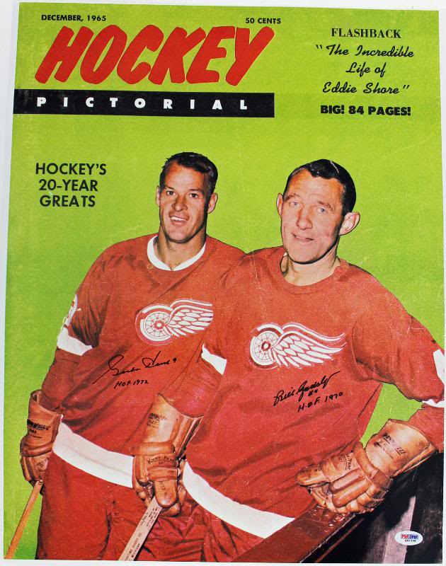 Gordie Howe 'HOF' & Bill Gatsby Signed Authentic 16X20 Photo PSA/DNA #Q41506