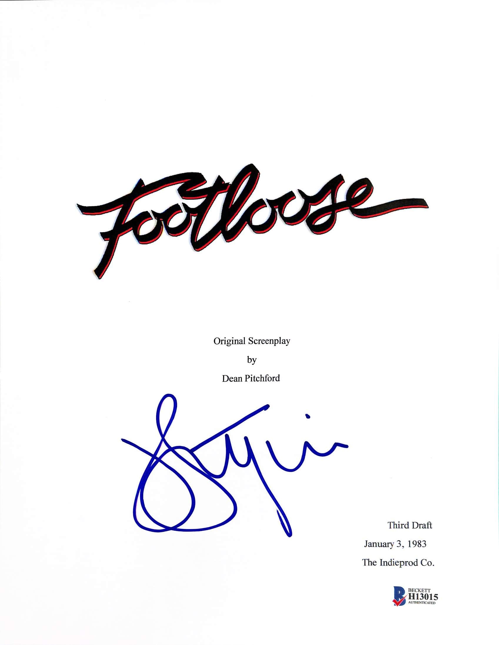 John Lithgow Authentic Signed Footloose Script Cover Autographed BAS #H13015