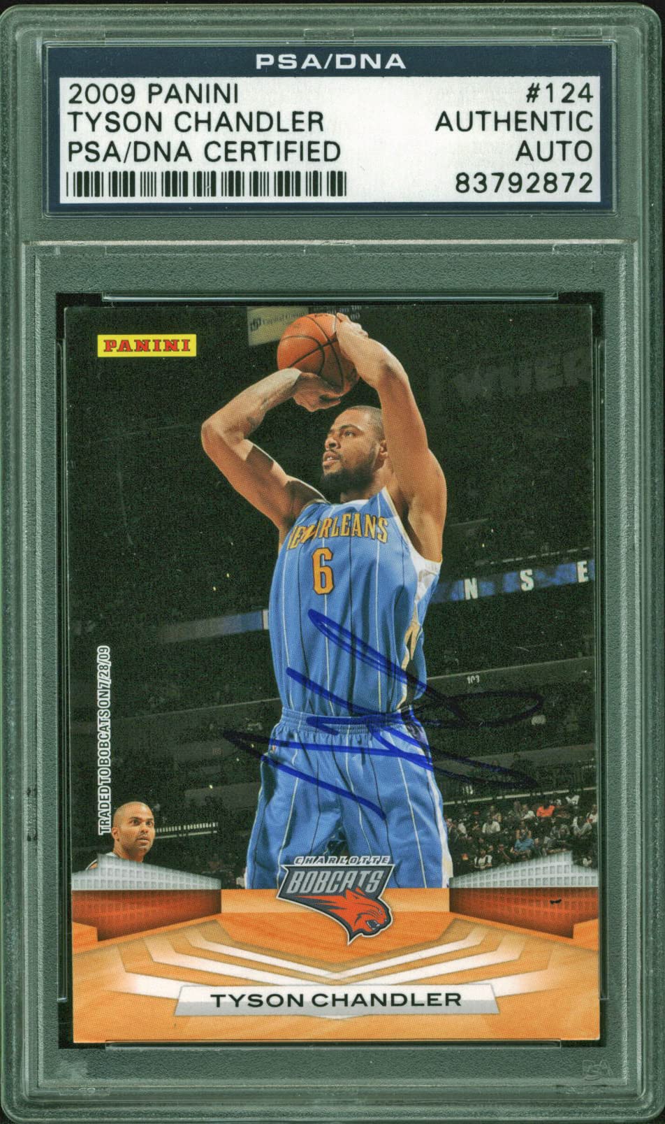 Rockets Tyson Chandler Signed 2009 Panini #124 Auto Card PSA Slabbed #83792872