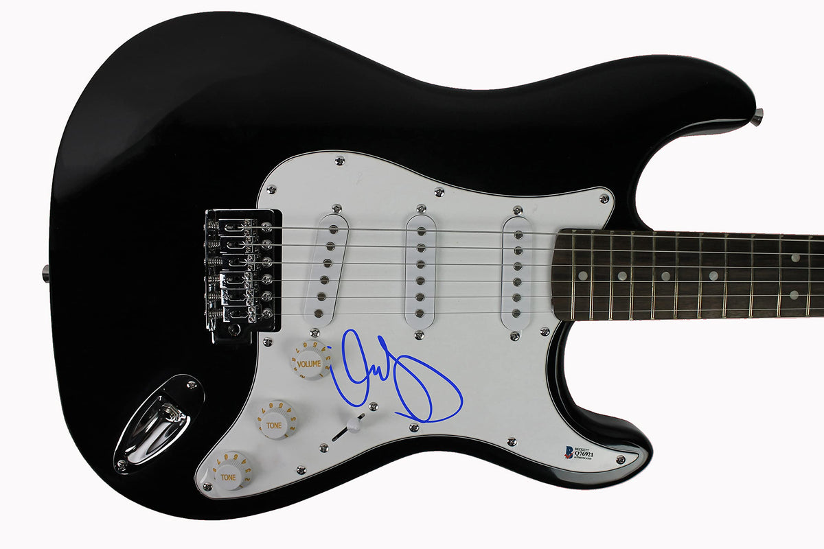 Dennis DeYoung Styx Authentic Signed Black Electric Guitar BAS #Q76921