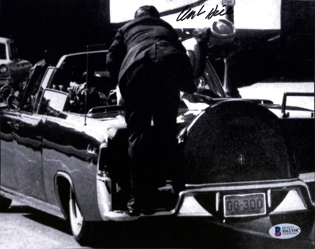 Clint Hill JFK Assassination Secret Service Agent Signed 8x10 Photo BAS #H62358