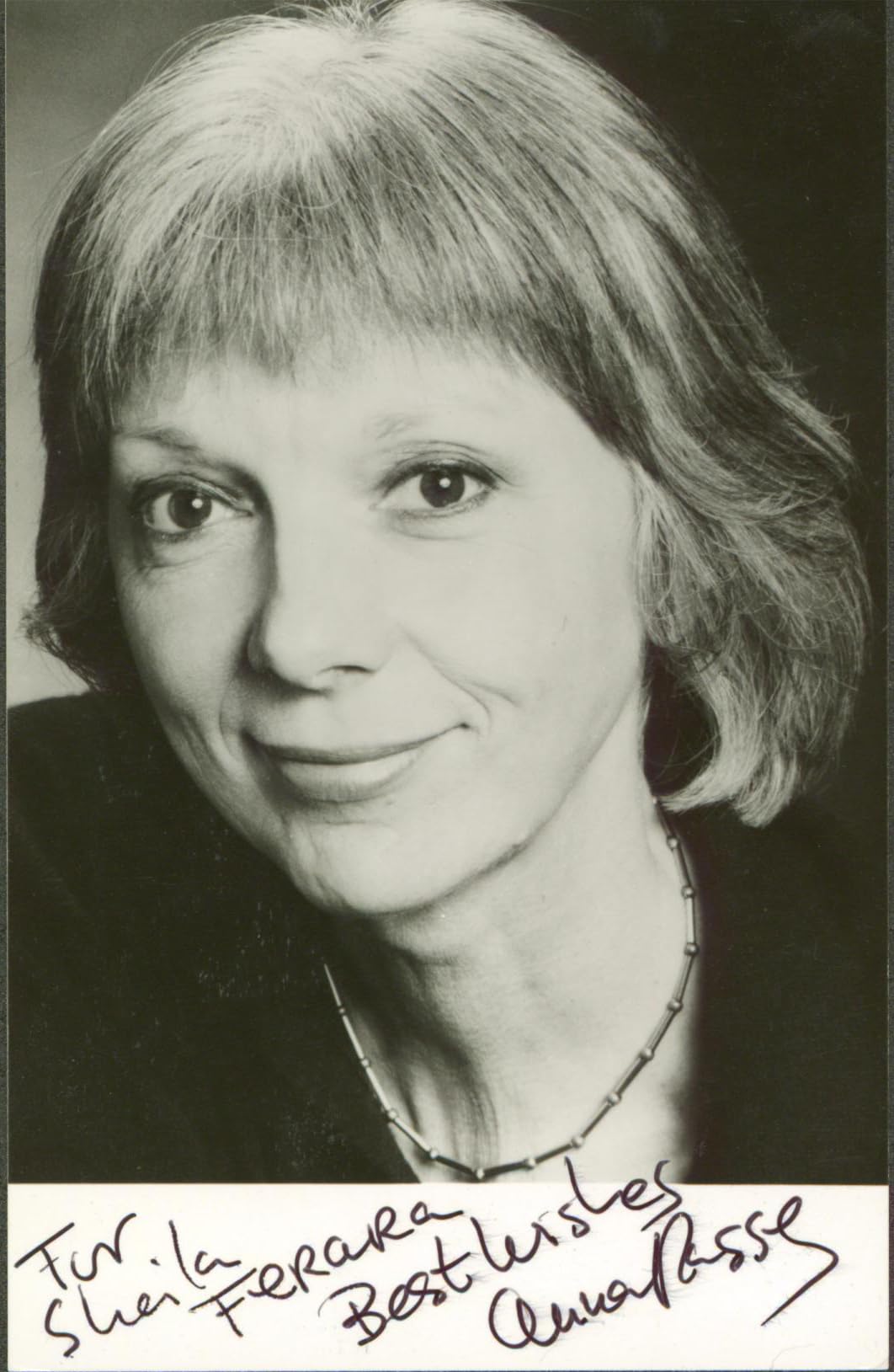 Anna Massey The Machinist "For Sheila Ferara" Signed 3.5x5.5 Photo BAS #BM38107