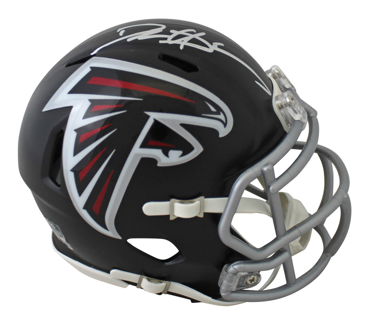 Falcons Deion Sanders Signed 2020 Speed Mini Helmet w/ Silver Sig BAS Witnessed