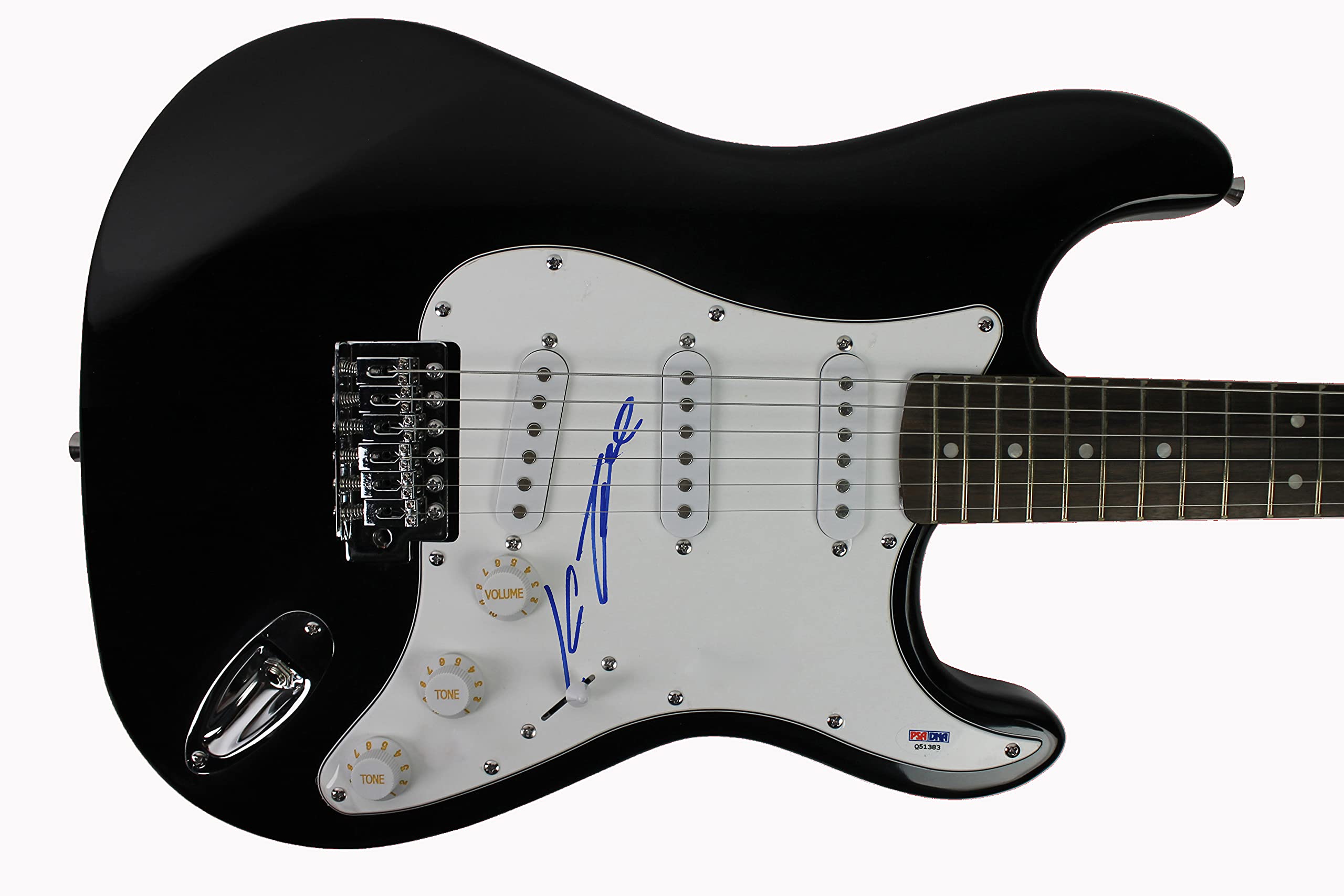 John Travolta Grease Authentic Signed Black Electric Guitar PSA/DNA #Q51383
