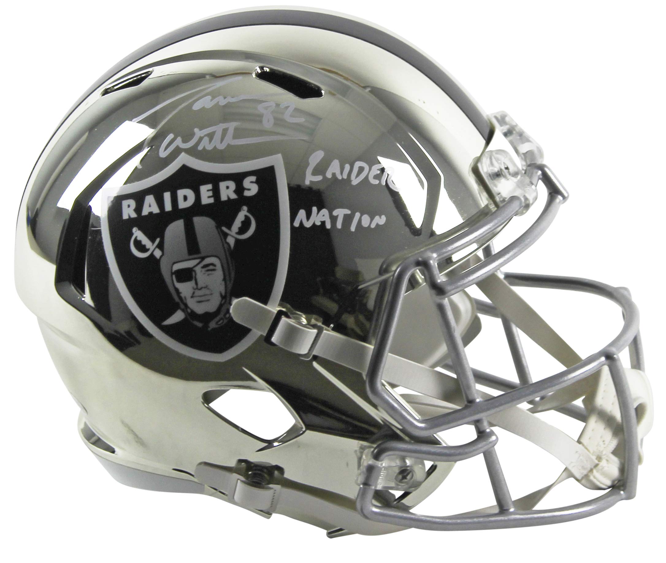 Raiders Jason Witten Raider Nation Signed Chrome Full Size Speed Rep Helmet BAS