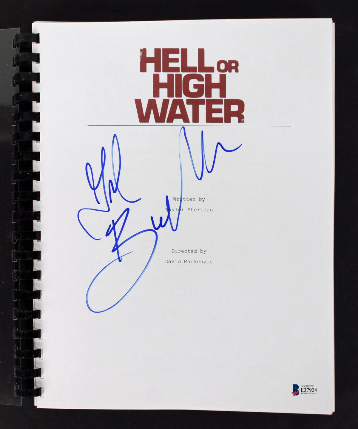 Gil Birmingham Authentic Signed Hell or High Water Movie Script BAS #E37924