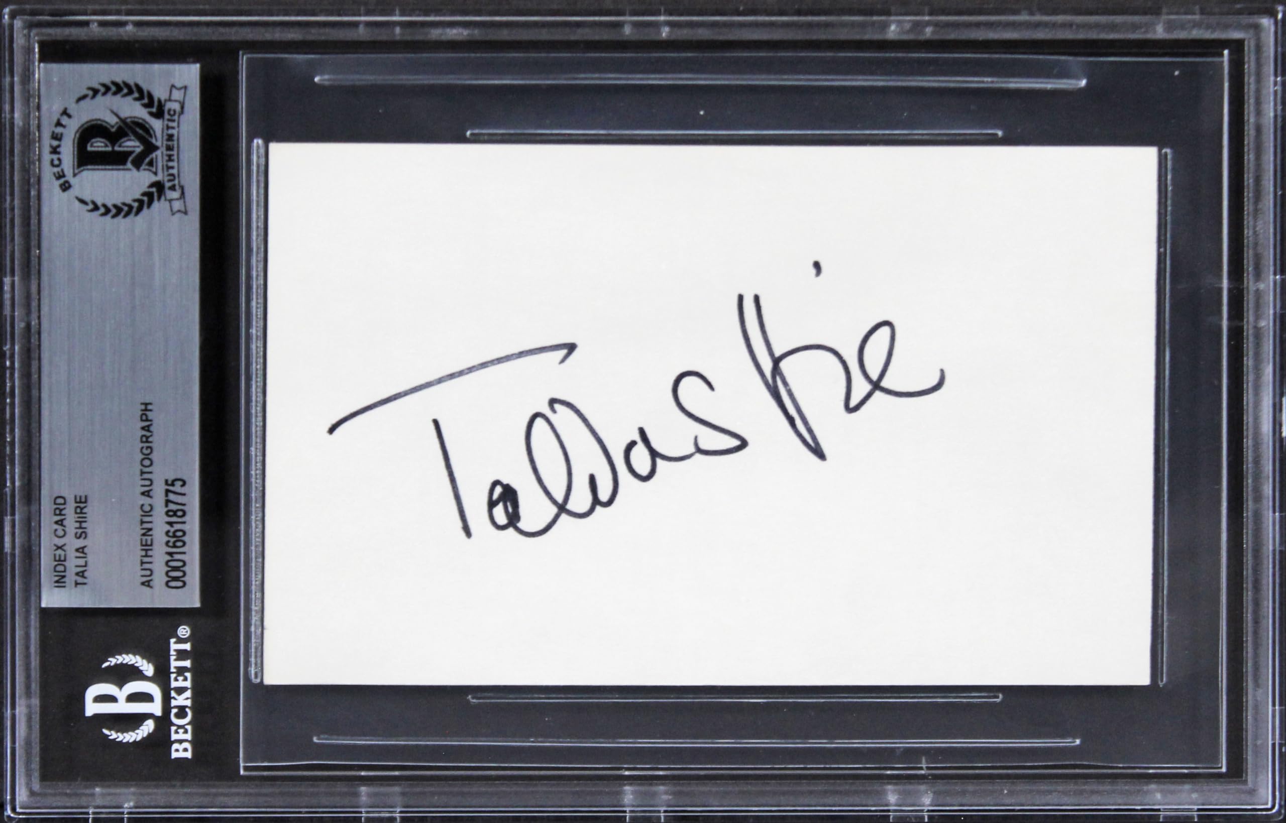 Talia Shire Rocky Authentic Signed 3x5 Index Card Autographed BAS Slabbed 2