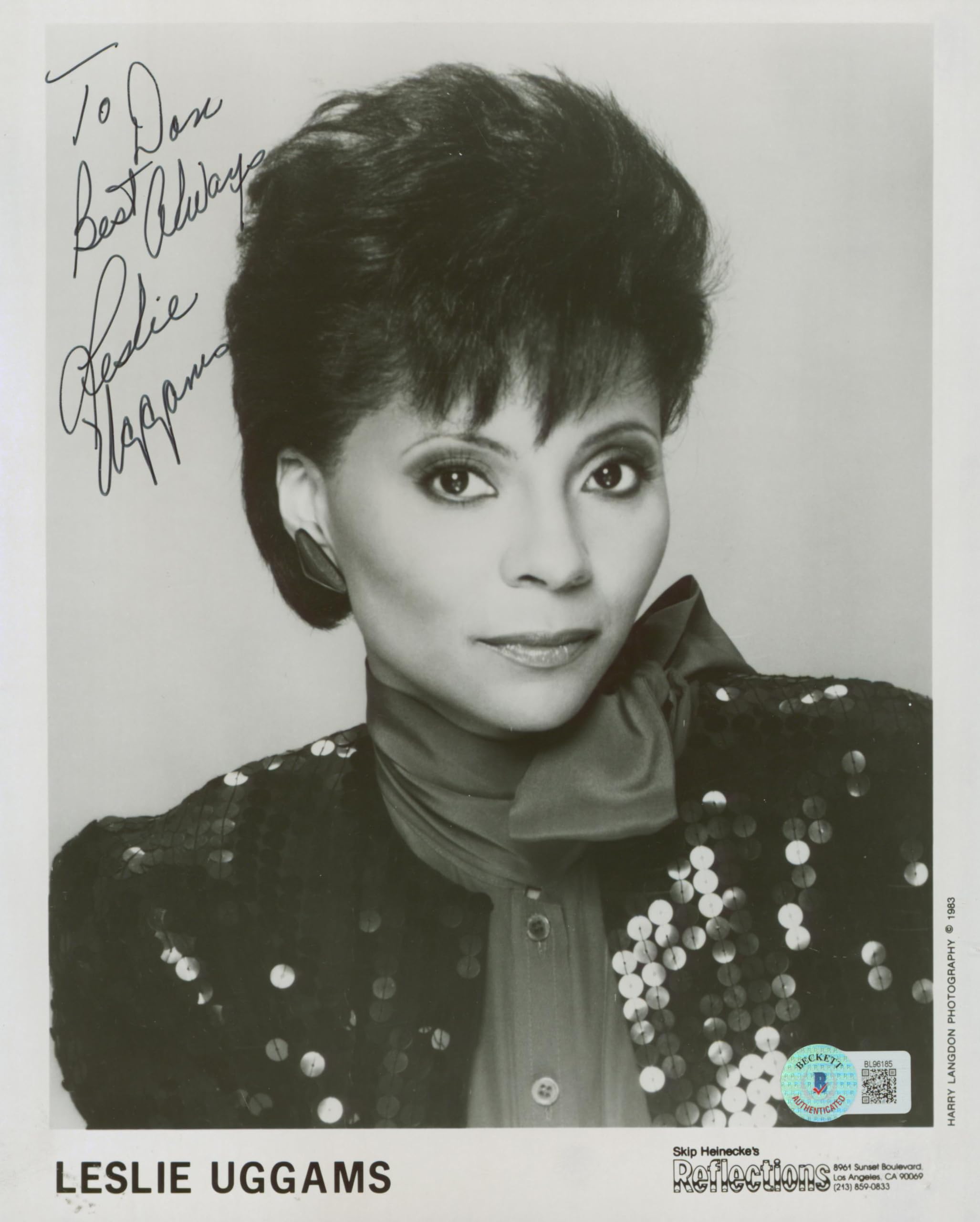 Leslie Uggams Deadpool "To Don, Best Always" Signed 8x10 Photo BAS #BL96185