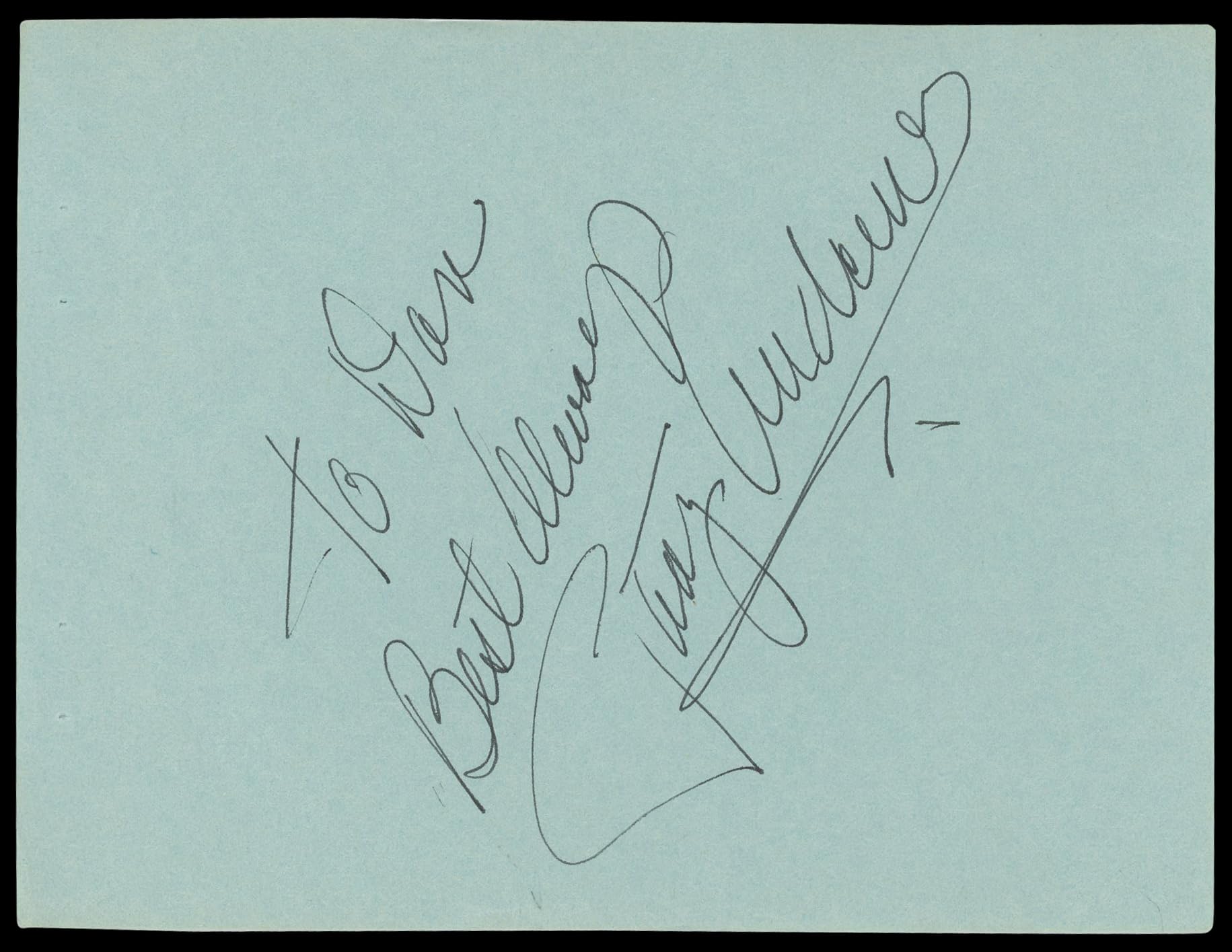 Patty Andrews The Phynx "Best Wishes" Signed Cut Signature BAS #BN06349