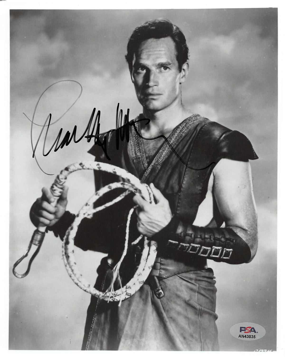 Charlton Heston Ben-Hur Authentic Signed 8x10 Photo Autographed PSA/DNA #AN43035