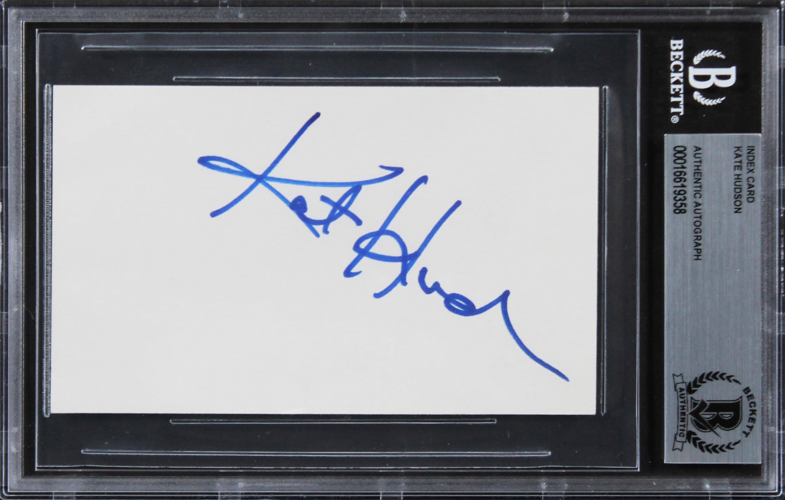 Kate Hudson How to Lose a Guy in 10 Days Signed 3x5 Index Card BAS Slabbed 2