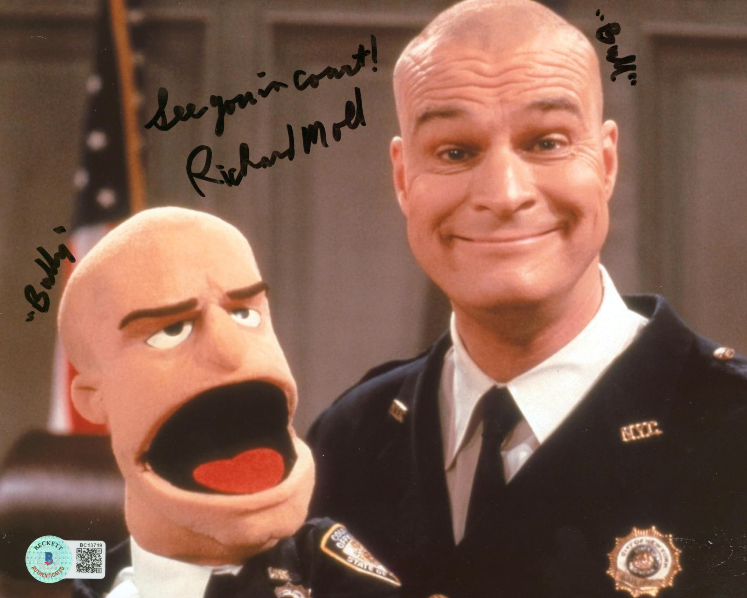 Richard Moll Night Court "See You In Court!" Signed 8x10 Photo BAS #BC13719