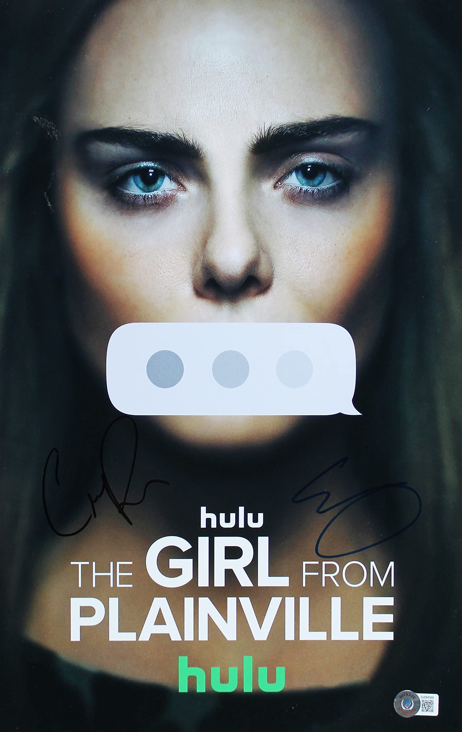 Elle Fanning & Colton Ryan Girl From Plainville Signed 11x17 Photo BAS #BJ084560