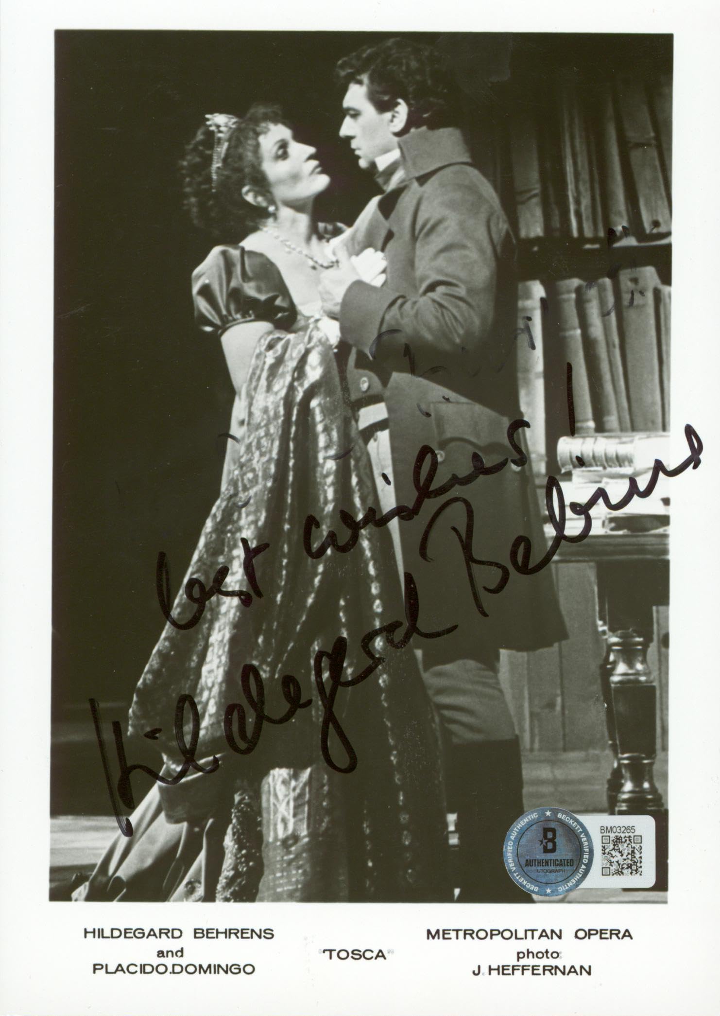 Hildegard Behrens Singer Best Wishes Authentic Signed 5x7 Photo BAS #BM03265