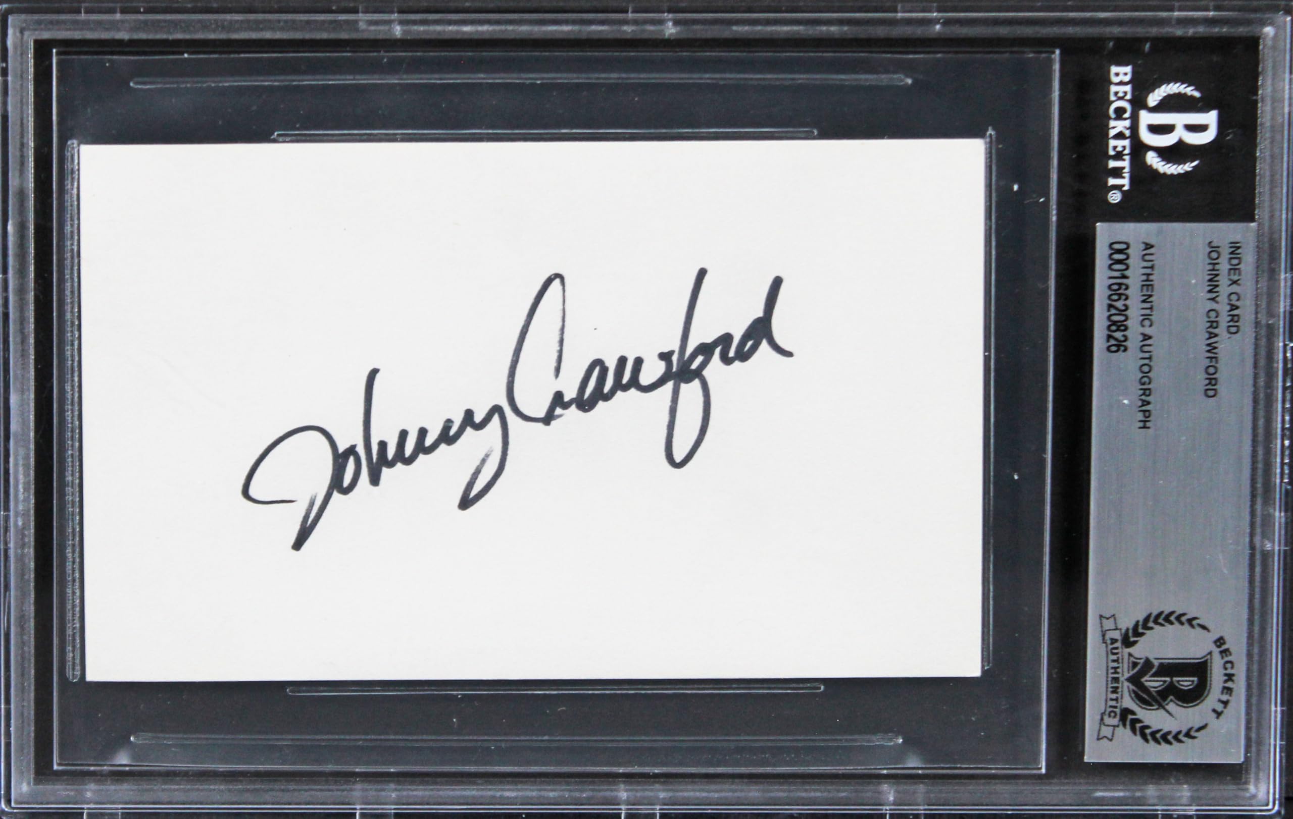 Johnny Crawford The Rifleman Authentic Signed 3x5 Index Card BAS Slabbed 2
