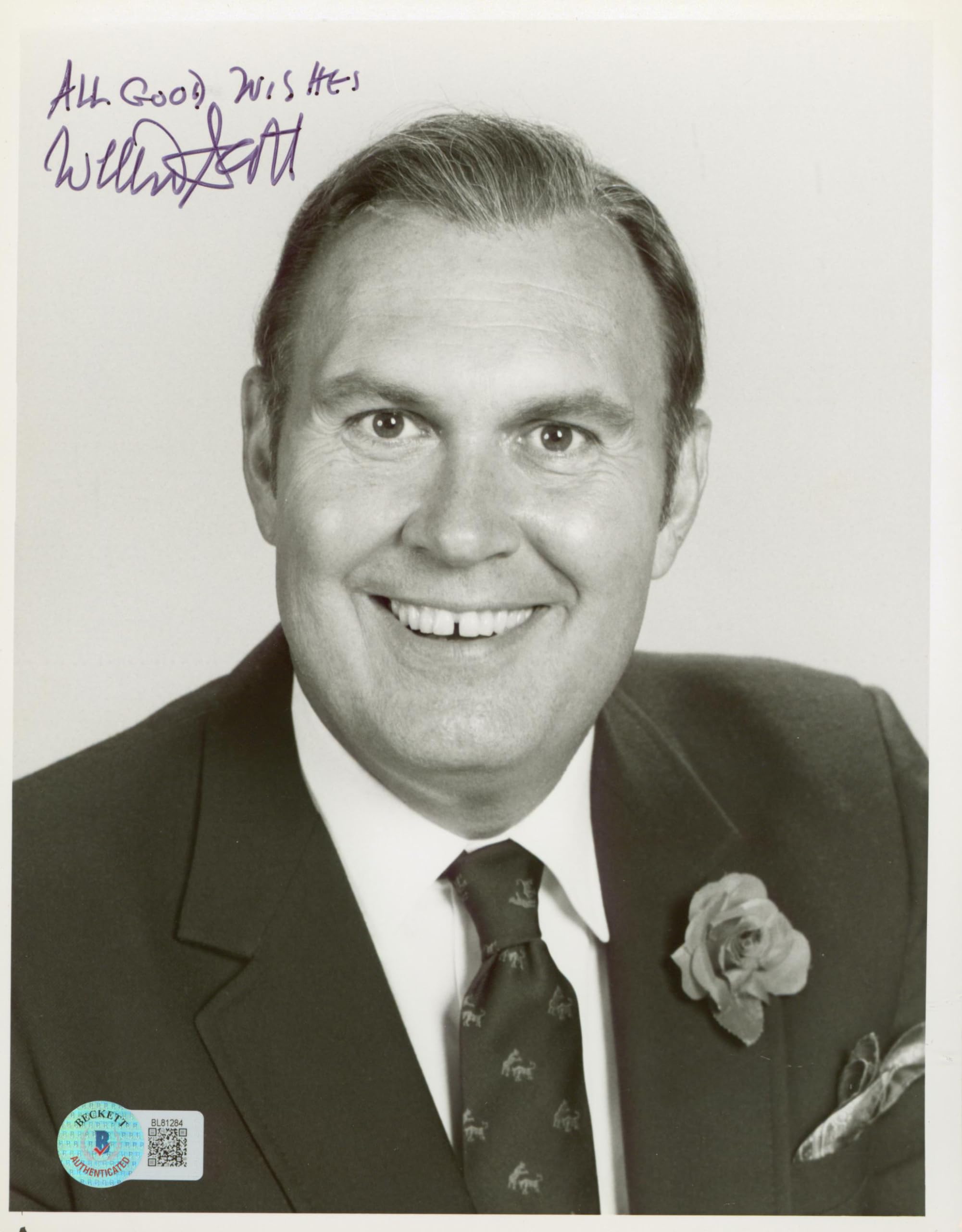 Willard Scott The Today Show "All Good Wishes" Signed 7x9 Photo BAS #BL81284