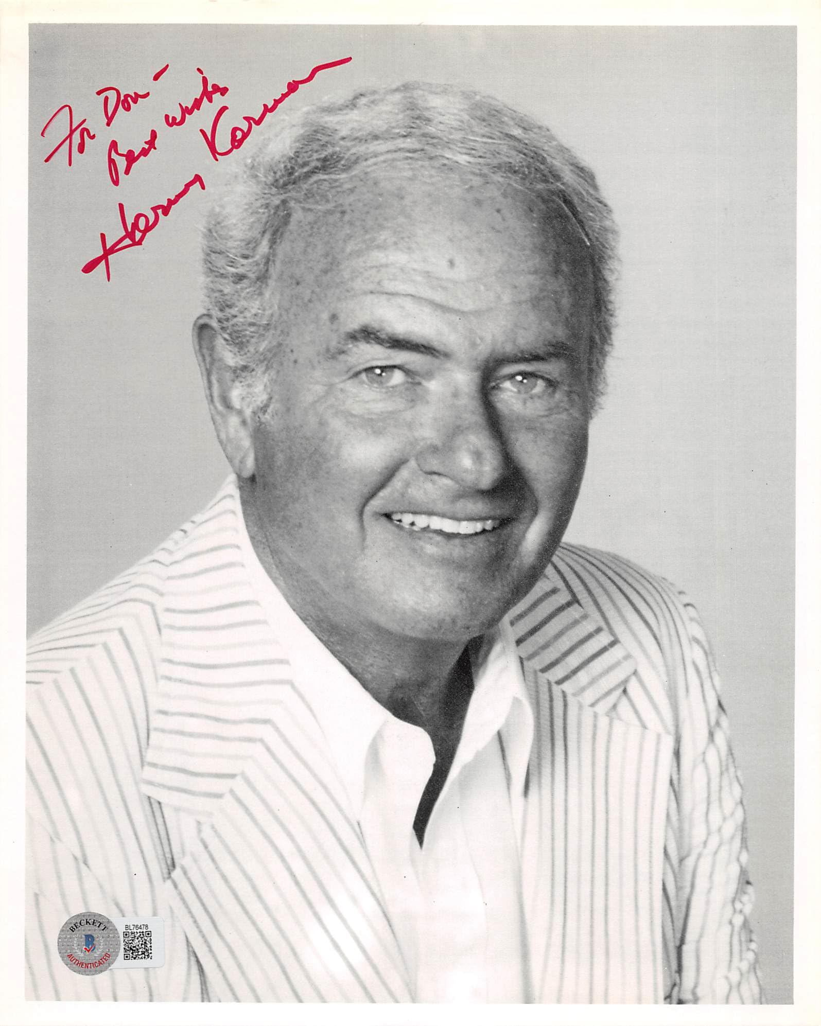 Harvey Korman The Carol Burnett Show Authentic Signed 8x10 Photo BAS #BL76478