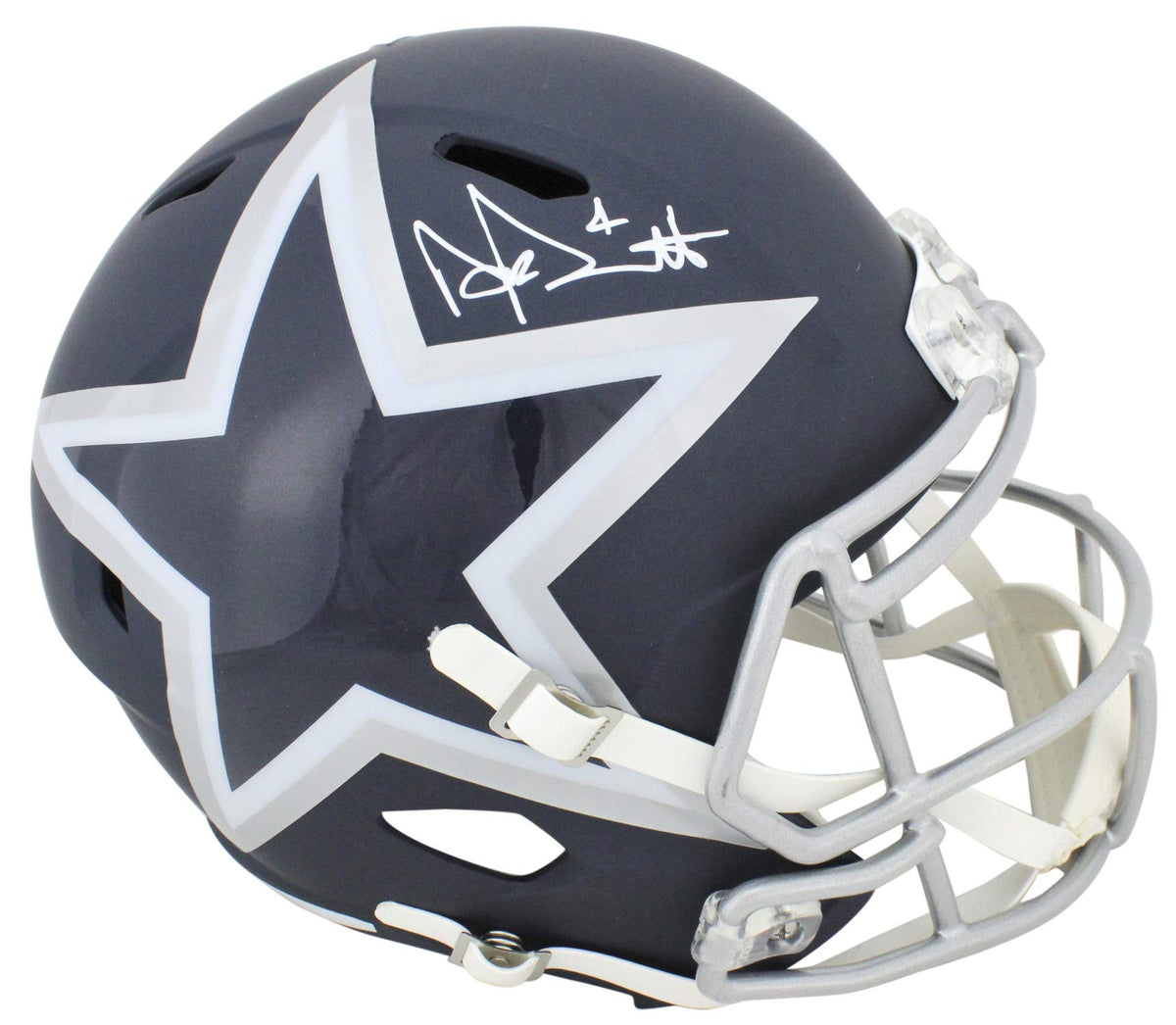 Cowboys Dak Prescott Signed Amp Riddell Full Size Speed Rep Helmet BAS Witnessed