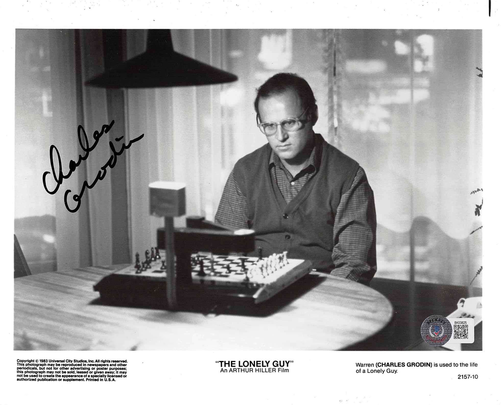 Charles Grodin The Lonely Guy Authentic Signed 8x10 Photo BAS #BK03825
