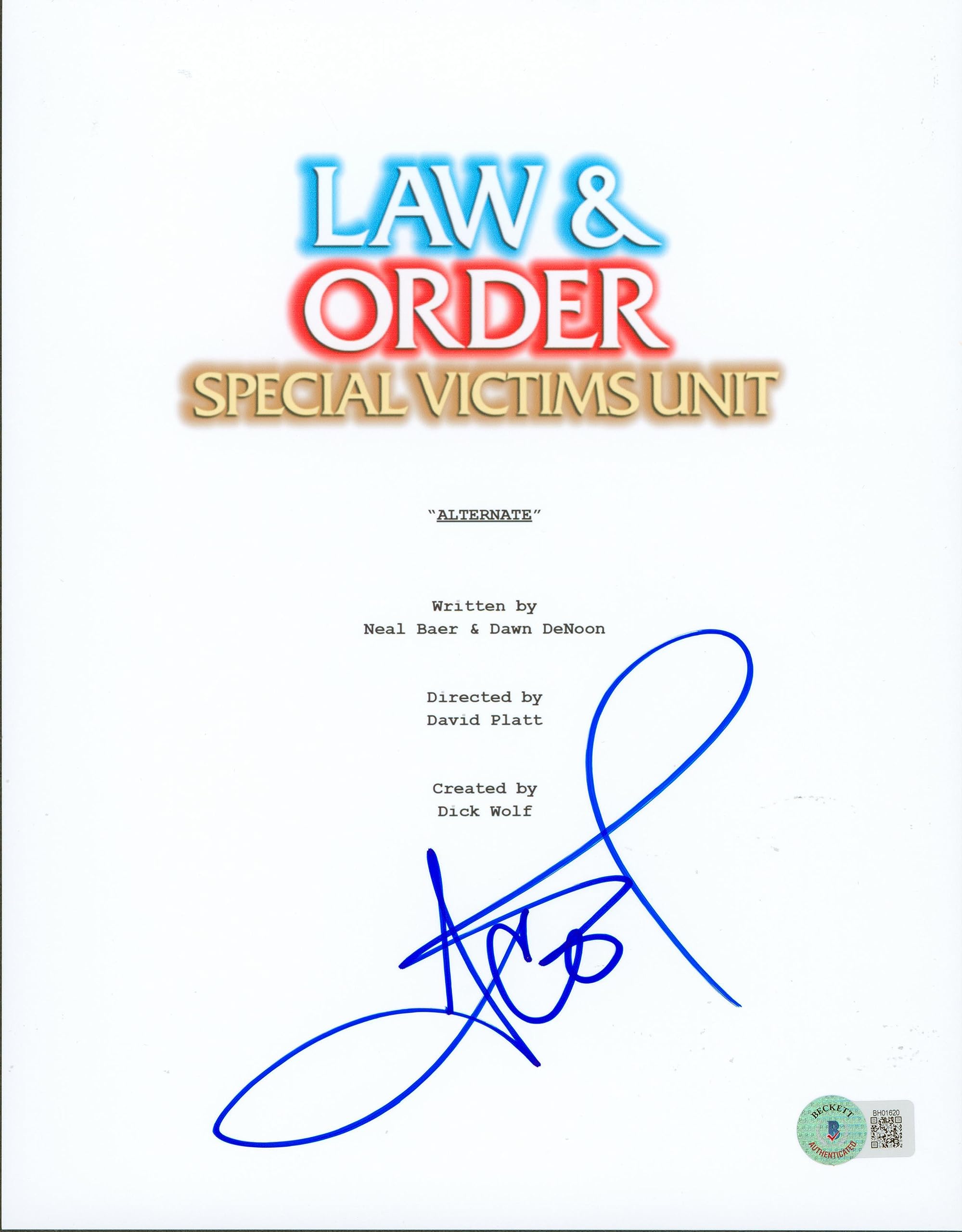 Ice-T Law & Order SVU Authentic Signed 8.5x11 Script Cover Photo BAS #BH01620