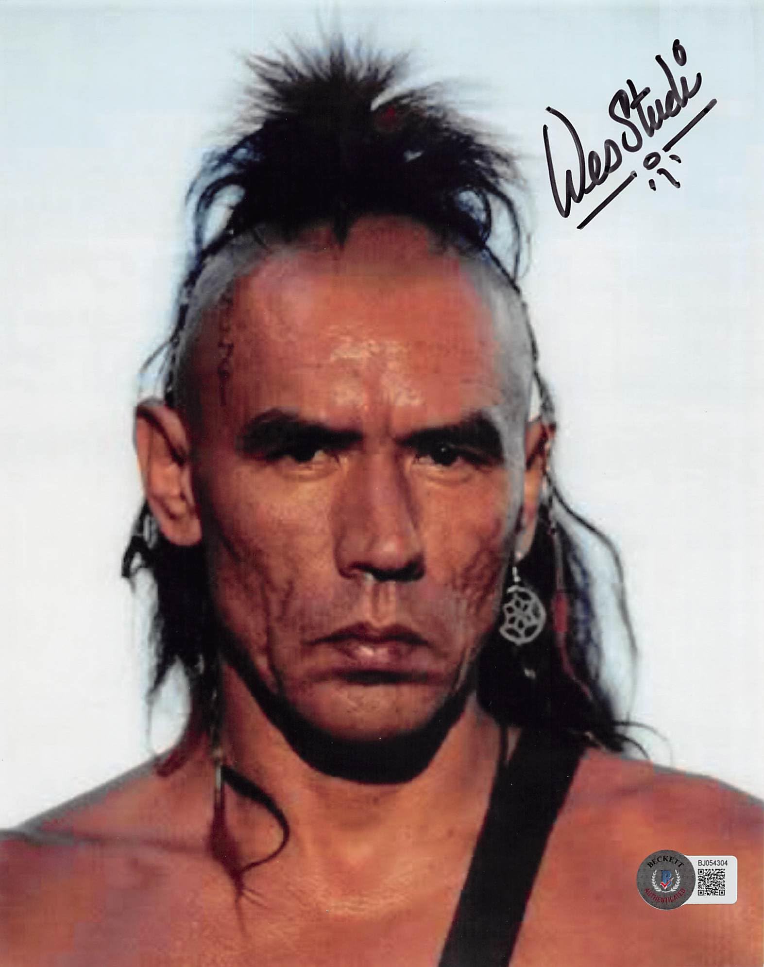 Wes Studi The Last of the Mohicans Authentic Signed 8x10 Vertical Photo BAS 4