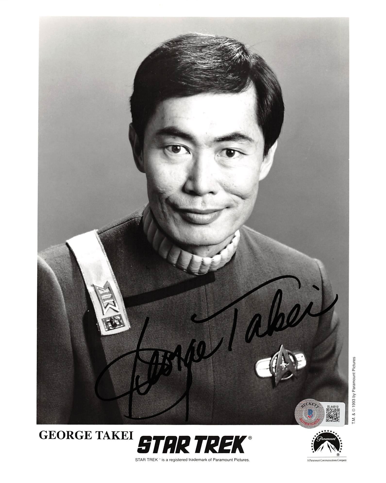 George Takei Star Trek Authentic Signed 8x10 Photo Autographed BAS #BL44619