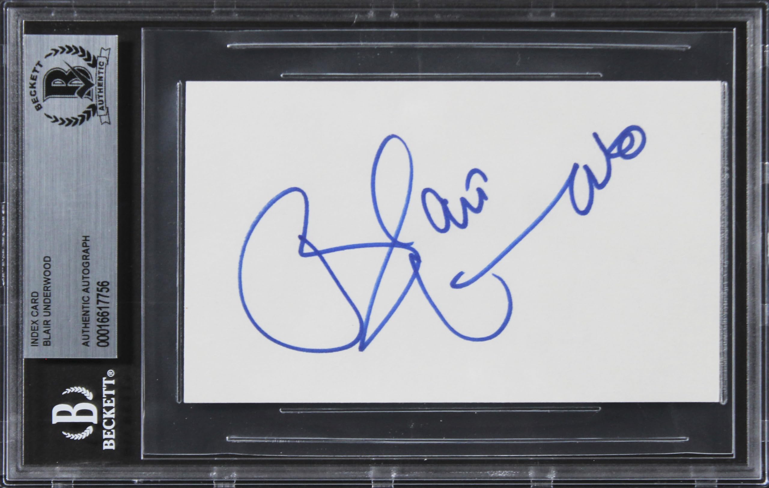 Blair Underwood Deep Impact Authentic Signed 3x5 Index Card BAS Slabbed 1