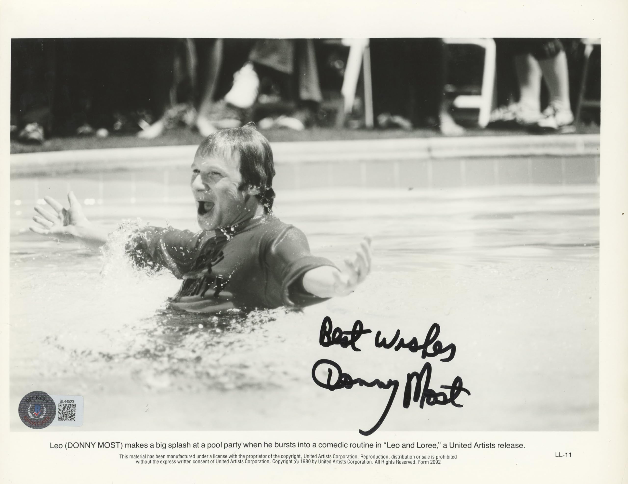 Donny Most Leo and Loree "Best Wishes" Authentic Signed 8x10 Photo BAS #BL44523