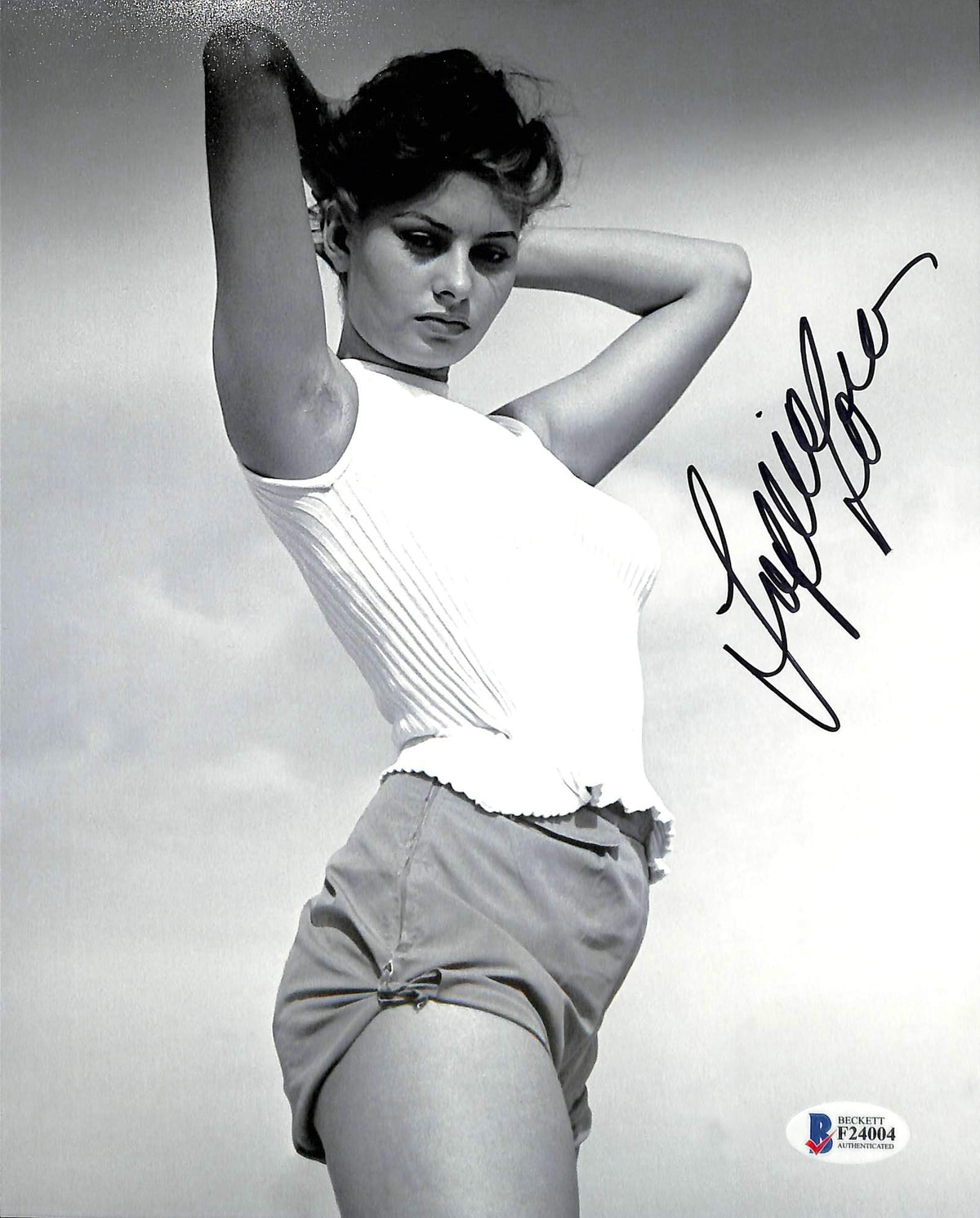 Sophia Loren Sexy Authentic Signed 8x10 Photo Autographed BAS #F24004