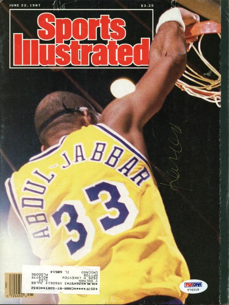 Lakers Kareem Abdul-Jabbar Authentic Signed Sports Illustrated PSA/DNA #T76218