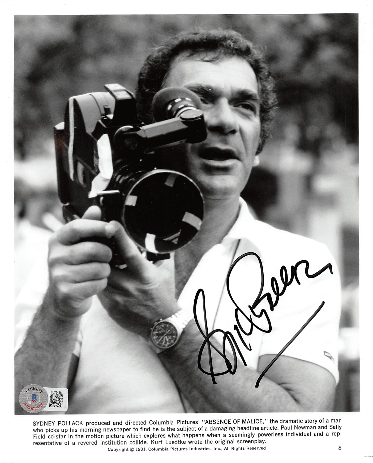 Sydney Pollack Absence of Malice Authentic Signed 8x10 Photo BAS #BL76488