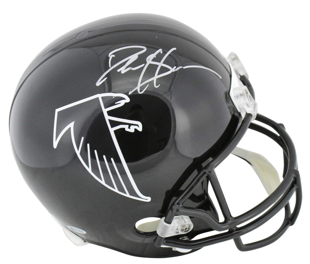 Falcons Deion Sanders Authentic Signed Full Size TB Rep Helmet BAS Witnessed