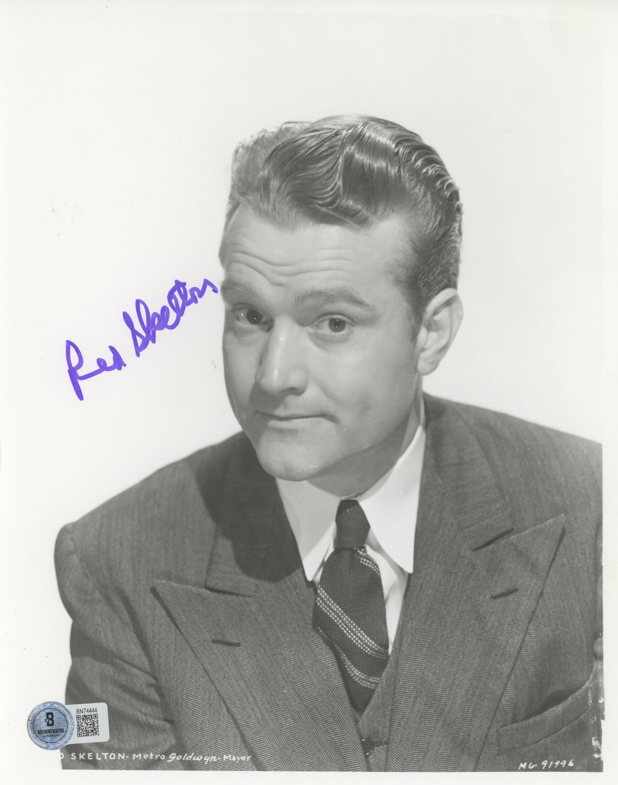 Red Skelton The Red Skelton Hour Authentic Signed 8x10 Photo BAS #BN74444