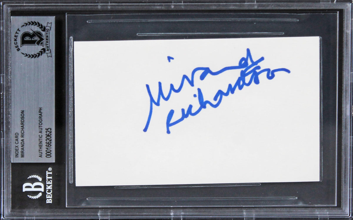 Miranda Richardson The Crying Game Authentic Signed 3x5 Index Card BAS Slabbed