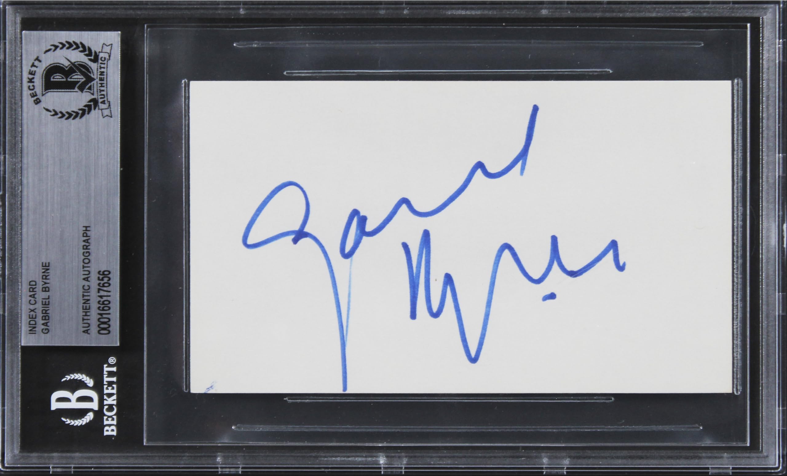 Gabriel Byrne The Usual Suspects Authentic Signed 3x5 Index Card BAS Slabbed 4