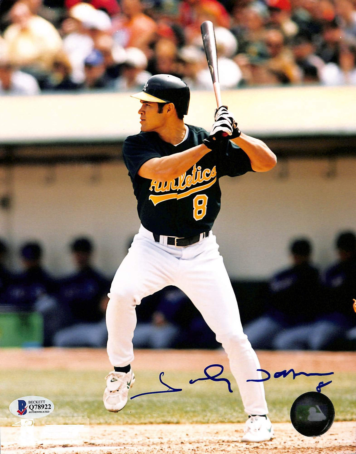 Athletics Johnny Damon Authentic Signed 8x10 Photo Autographed BAS #Q78922