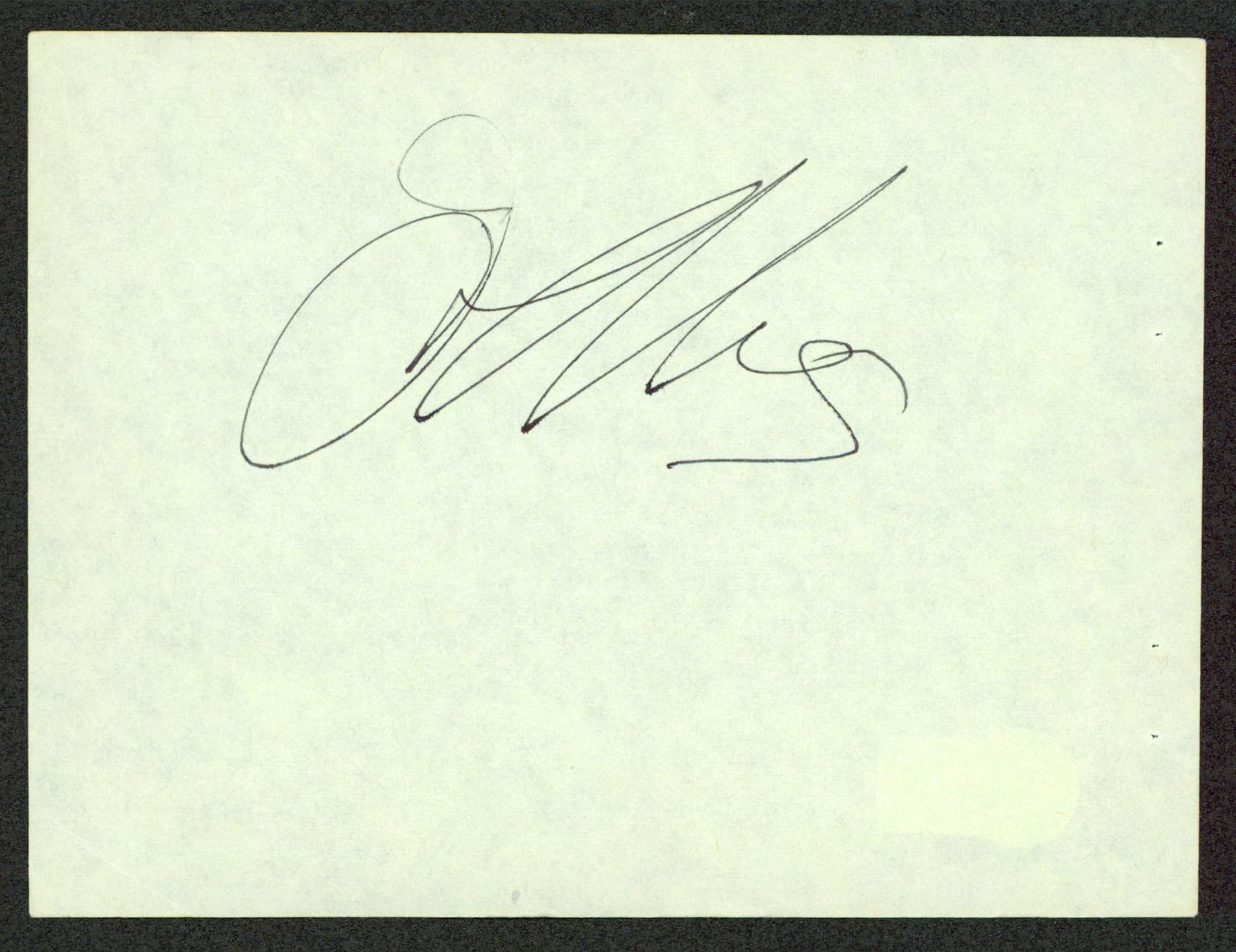 Joan Collins Dynasty Authentic Signed 4.5x6 Index Card Autographed BAS #BN29244