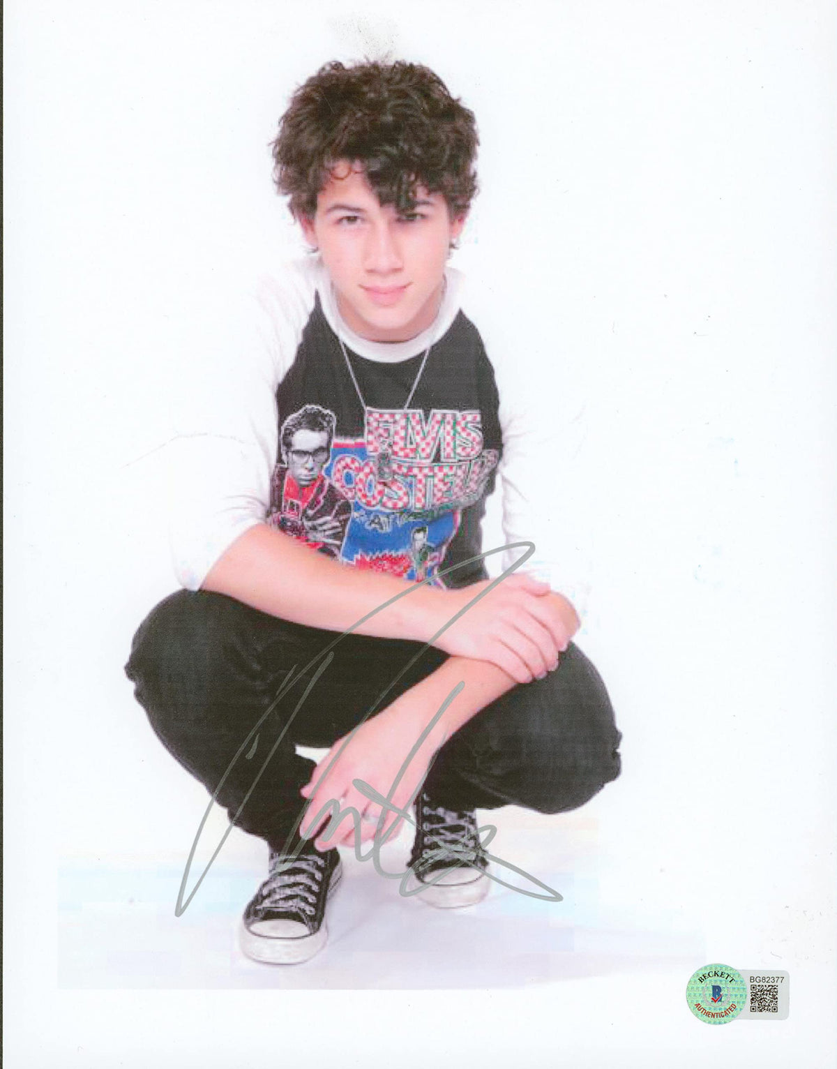 Nick Jonas The Jonas Brothers Authentic Signed 8.5x11 Photo BAS #BG82377