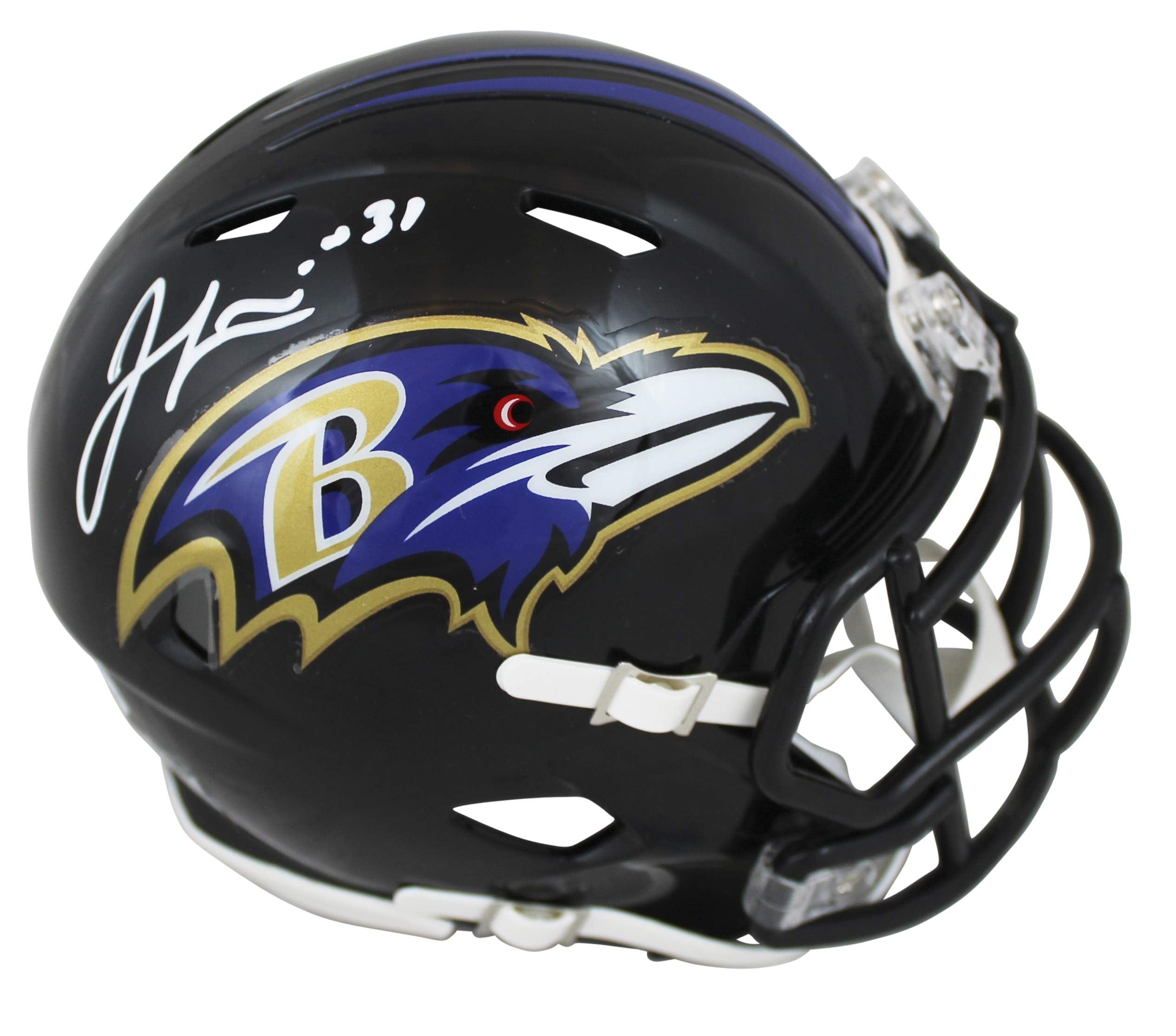 Ravens Jamal Lewis Authentic Signed Speed Mini Helmet Autographed BAS Witnessed