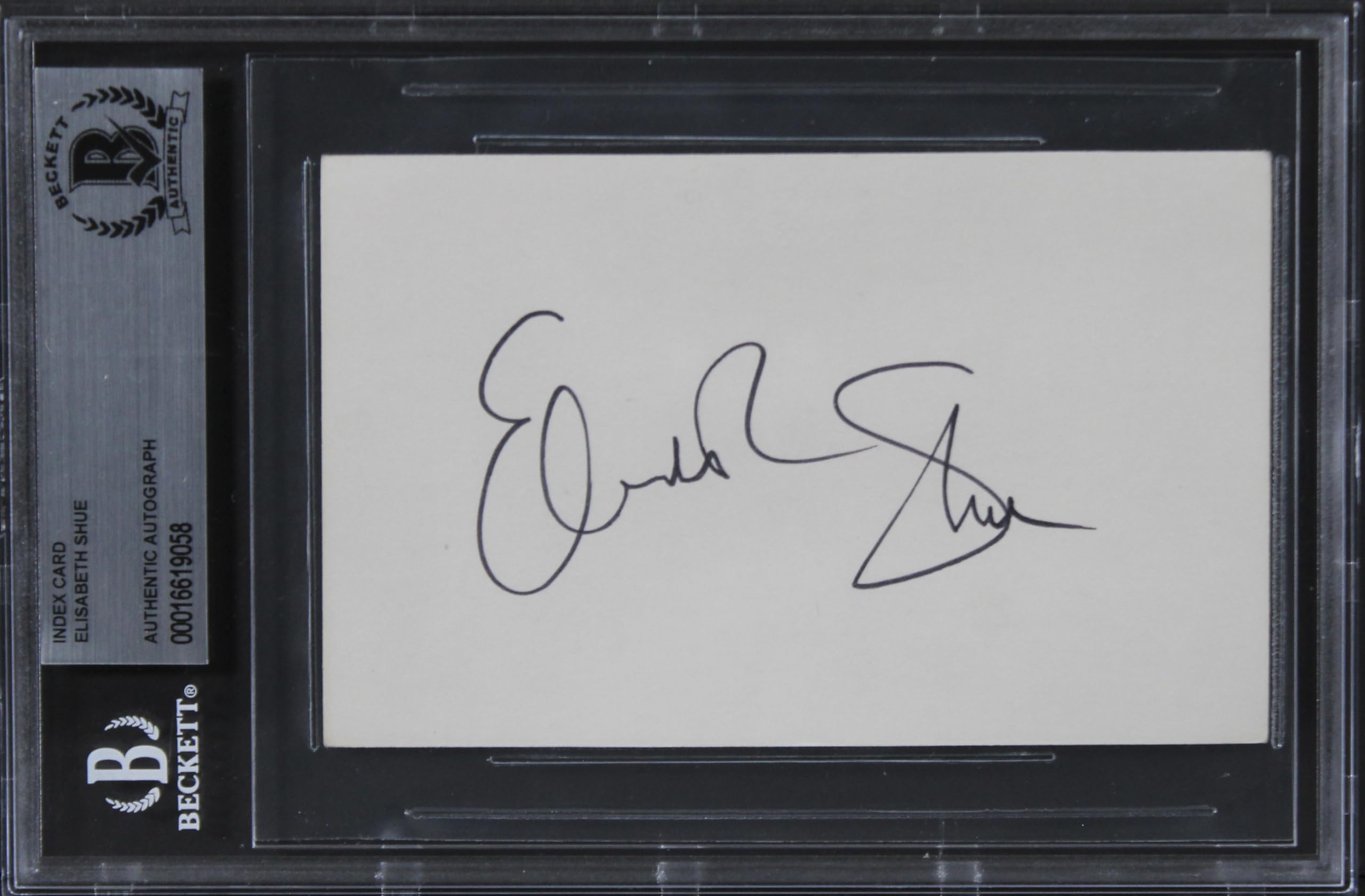 Elisabeth Shue The Karate Kid Authentic Signed 3x5 Index Card BAS Slabbed 2